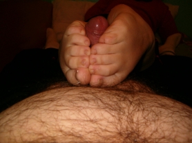 Amateur footjob - #4