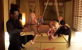 Lovely Asian Babe With Big Tits Gets Tied Up And Suspended
