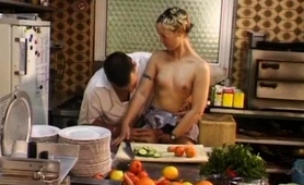 Cute Blonde Teen Exposes Her Perky Titties In The Kitchen