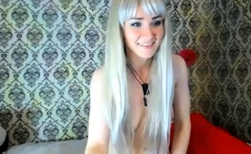 Blonde Cute Chick Masturbating In Front Of The Webcam