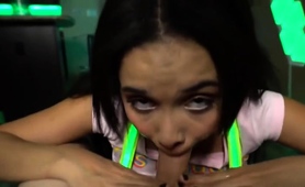 Ebony Teen Rewarded With Hot Facial After Sensual Blowjob