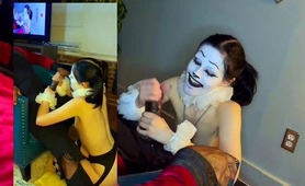 Pigtailed Slut With Small Tits Worships Big Black Cock