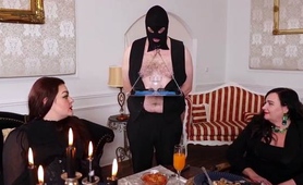 BDSM training for sissy maids in femdom group session