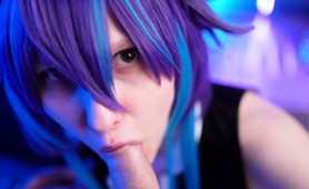 Cosplay nympho enjoys cock sucking and pussy pounding action 