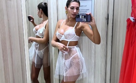 Sultry Housewife Films Herself Trying On Sexy Lingerie