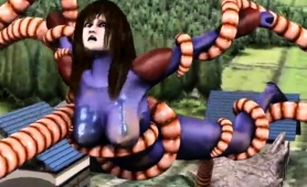 Bodacious 3d Babe Gets Fucked In Every Hole By Hung Monsters