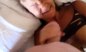 Buxom Mature Blonde Fingers Her Cunt And Gives A Pov Handjob
